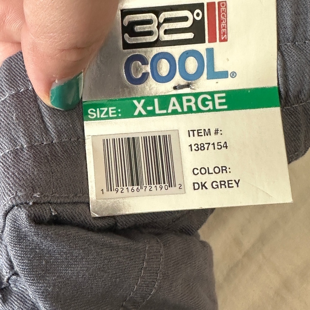 Brand New Size XL 32 Degrees Cool Linen Cotton Blend Wide Leg Pants Dark Gray - Picture 6 of 6